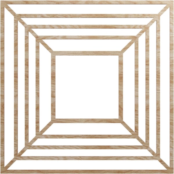 Ekena Millwork Raven Wood Fretwork Pierced Ceiling Medallion, Red Oak, 24"OD x 8 3/4"ID x 3/8"T CMWP24X24X0375RARO - main